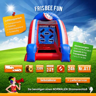 Frisbee Fun - aufblasbares Riesenspiel mieten