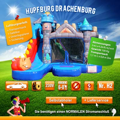 Hüpfburg Drachenburg mieten