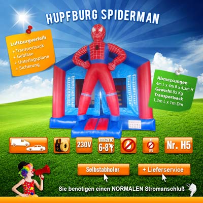 Hüpfburg Spiderman mieten