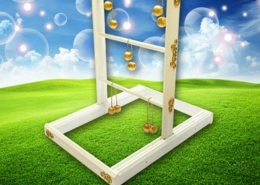 Hochzeitsspiel Leitergolf mieten