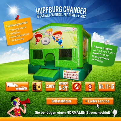 Hupfburg Changer grün mieten