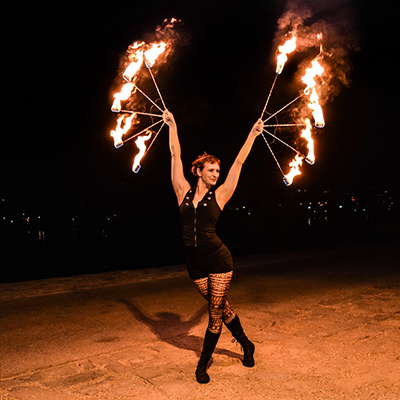 Feuershow Firmenfeier