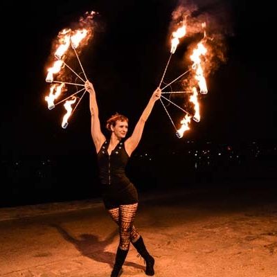 Feuershow Firmenfeier