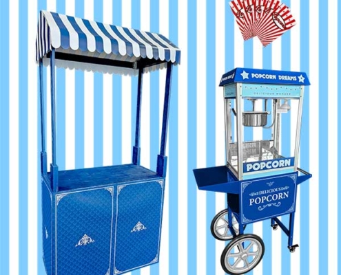 Popcornstand blau